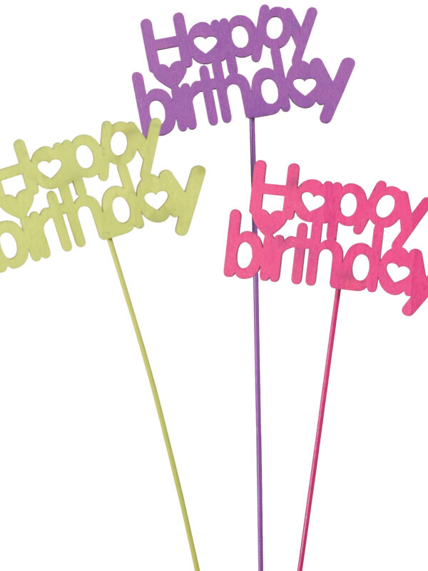 24 Piece Happy Birthday Pick