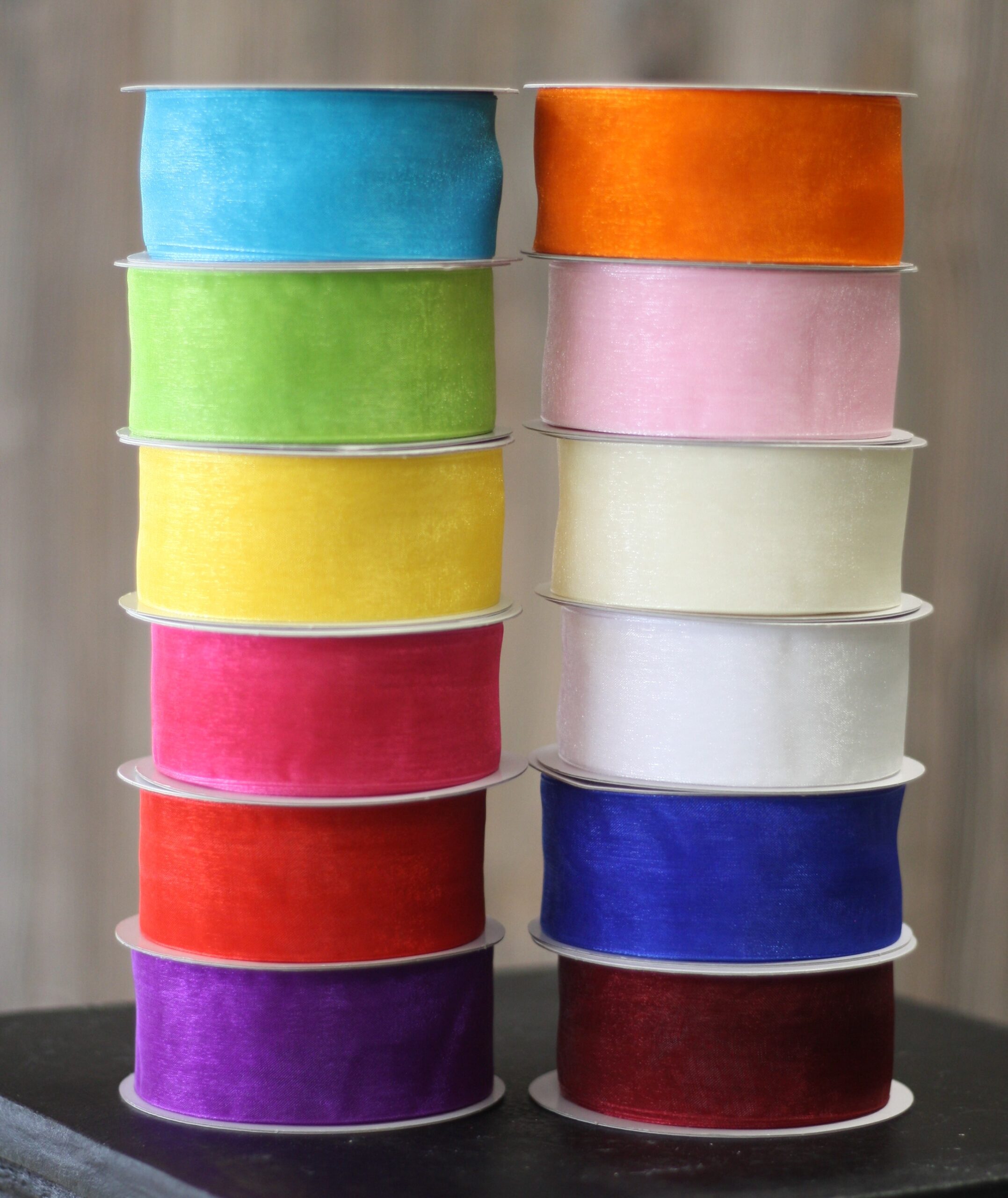 12 Rolls 25 Yard Filament Edge Ribbon