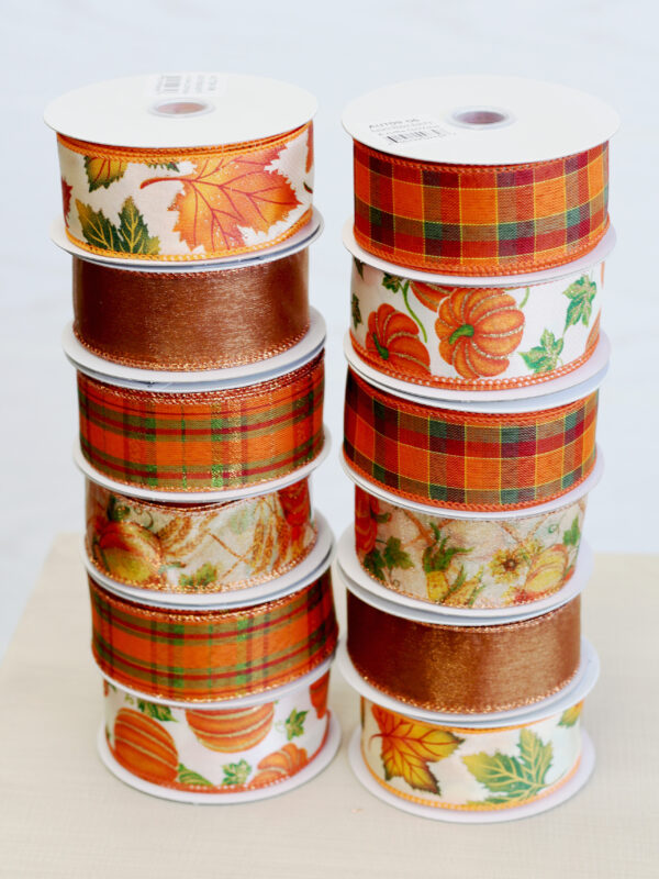 12 Rolls # 9 Traditional Fall Ribbon