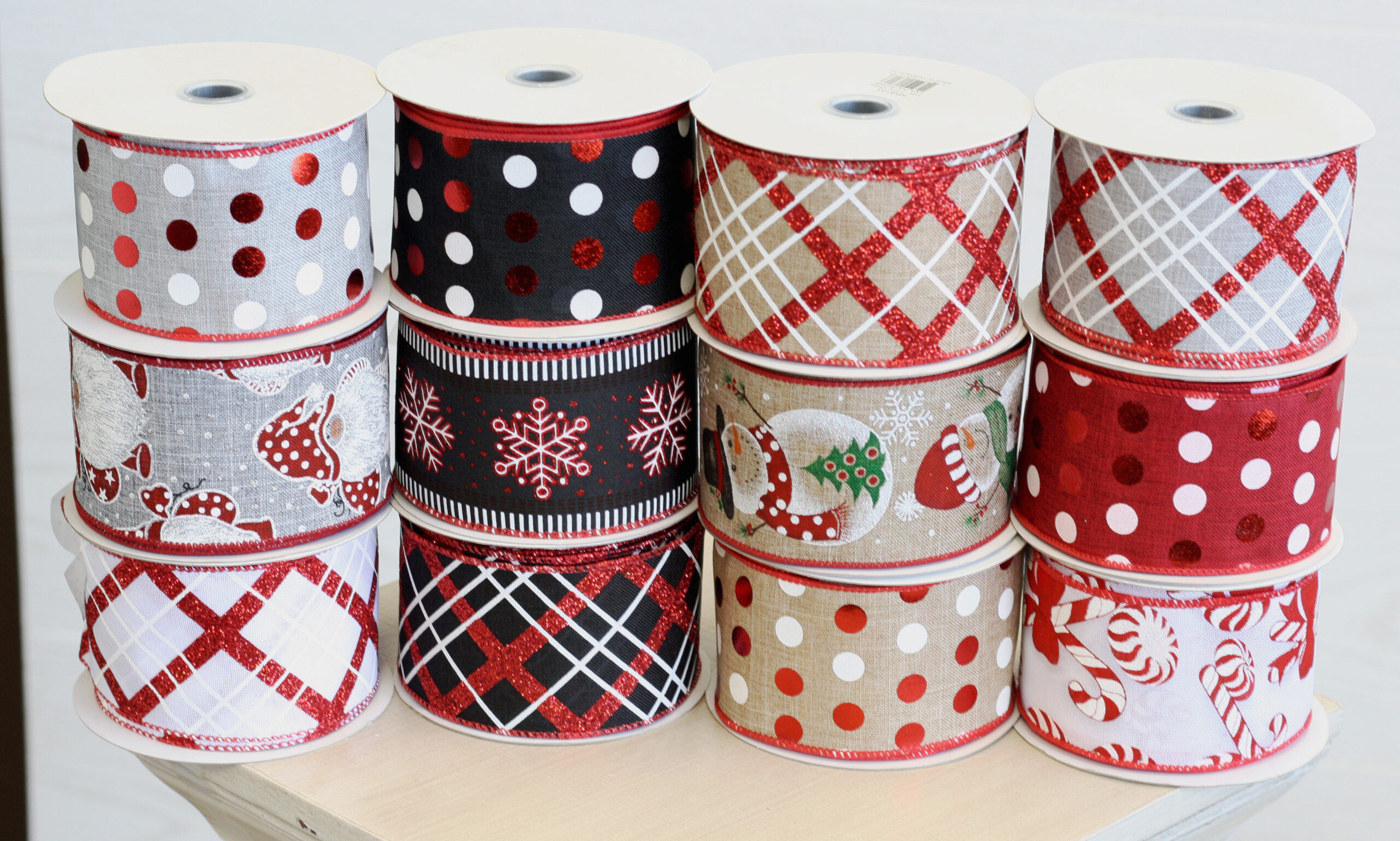 12 Rolls # 40 Winter Joy Christmas Ribbon