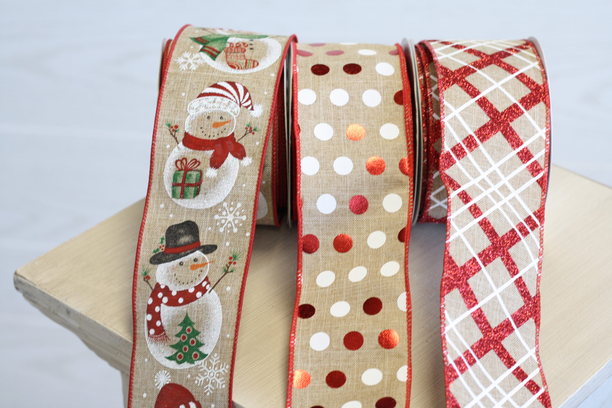 12 Rolls # 40 Winter Joy Christmas Ribbon - Image 3