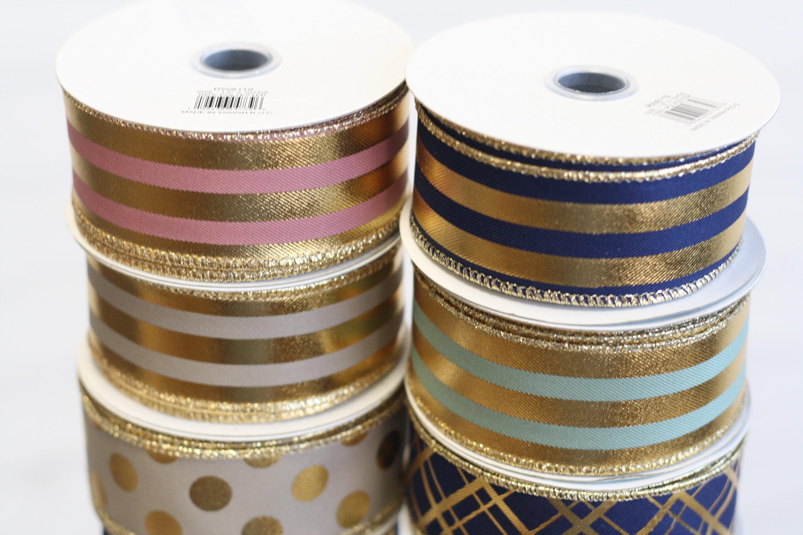 12 Rolls Designer Metallic Ribbon - Image 3