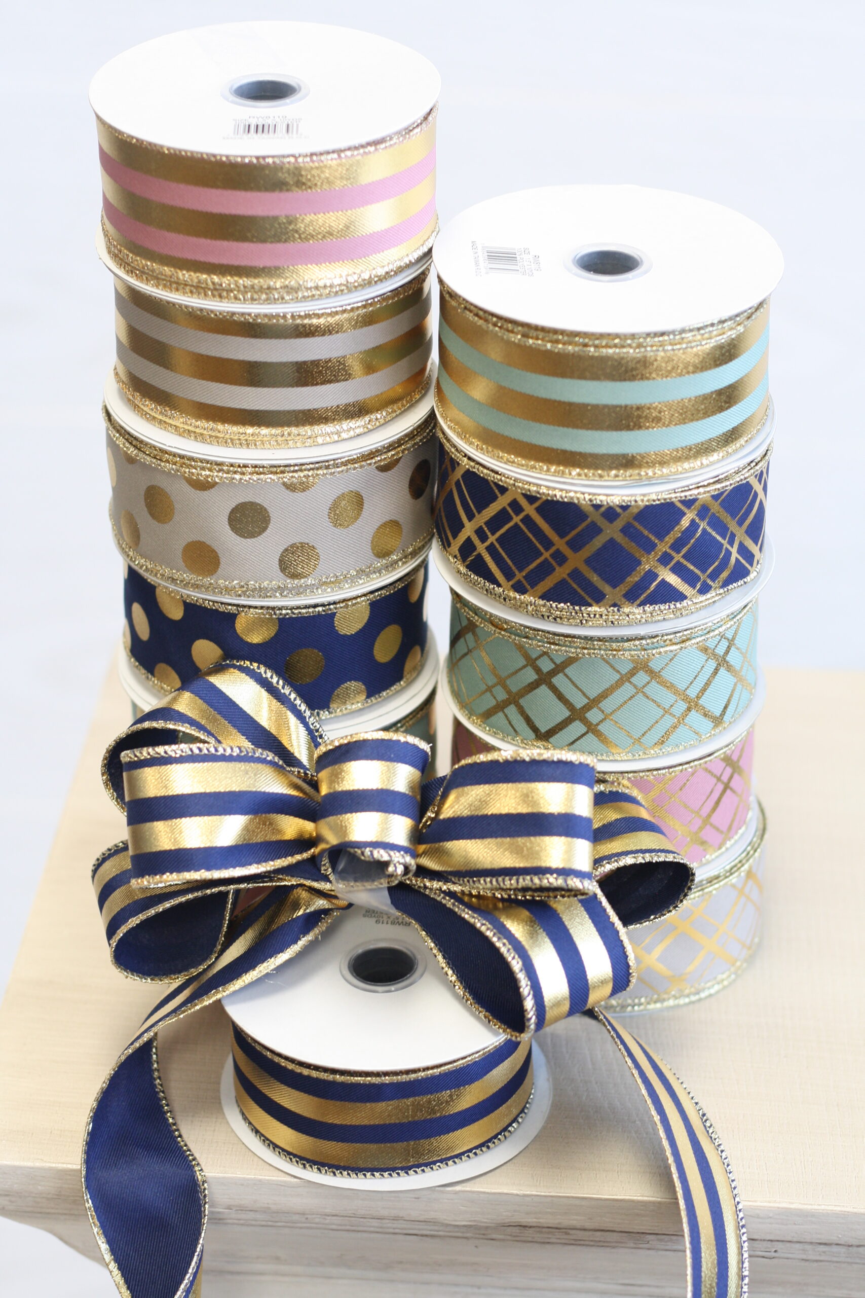 12 Rolls Designer Metallic Ribbon - Image 5