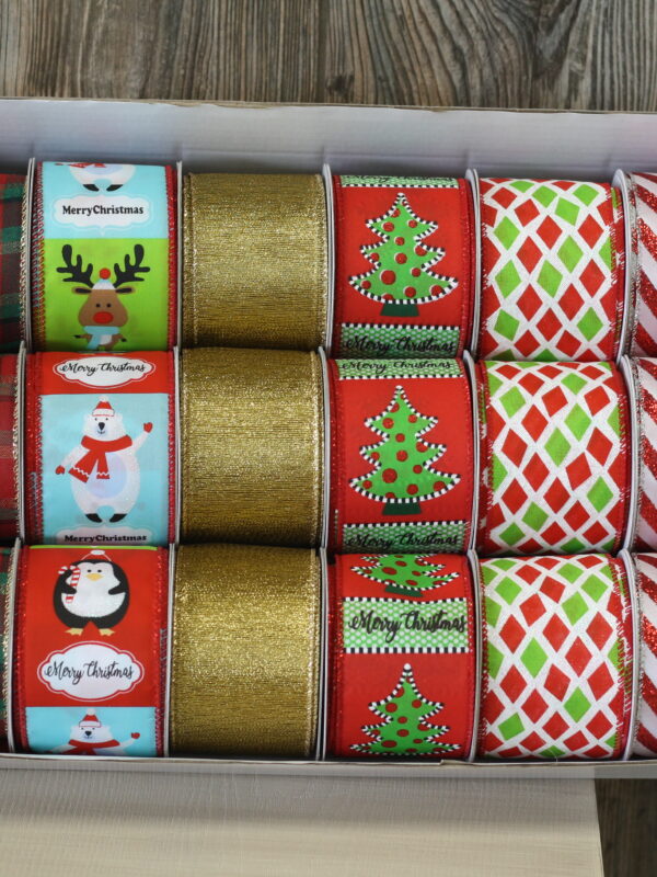 24 Rolls # 40 Fun Pack Christmas Ribbon
