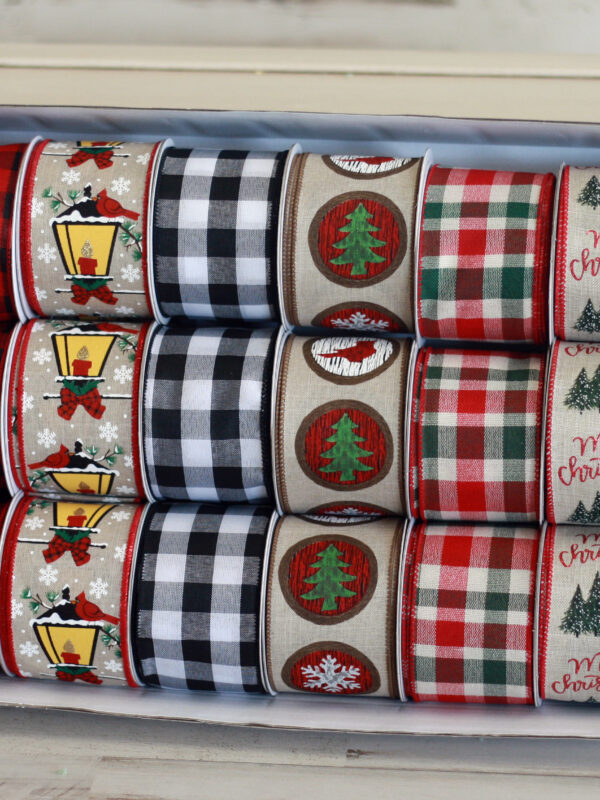 24 Rolls # 40 Vintage Winter Christmas Ribbon