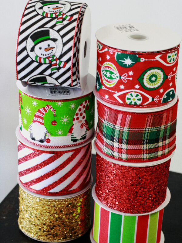 24 Rolls # 40 Bright Christmas Ribbon