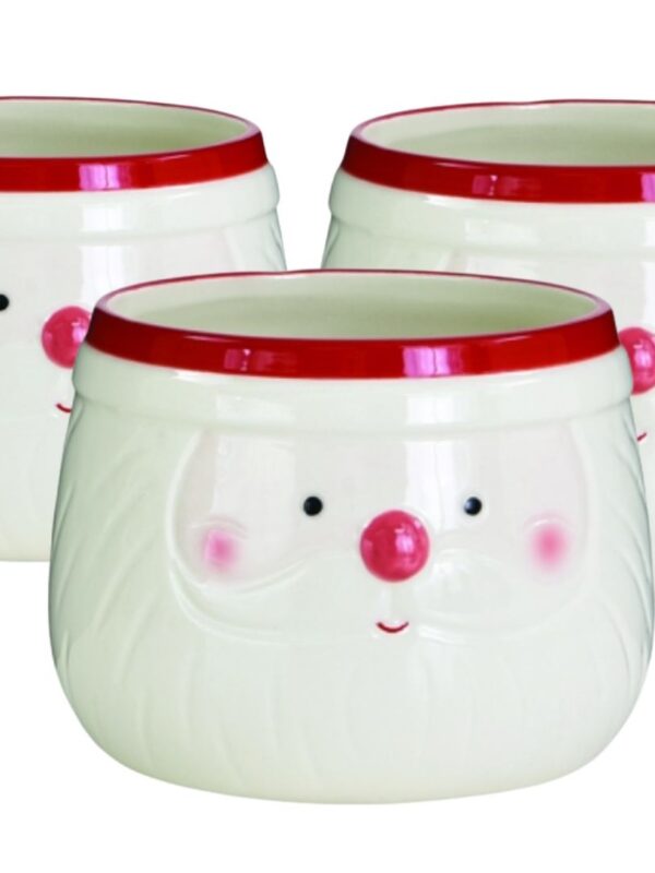 12 Piece Santa Face Pottery
