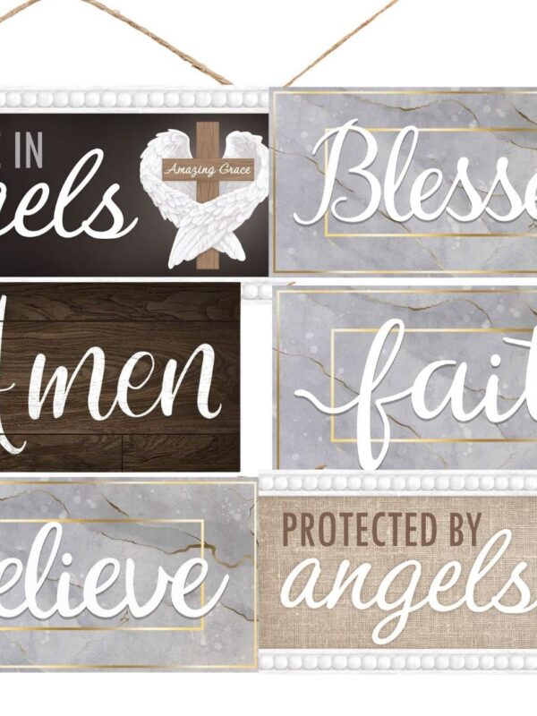 12 Piece Inspirational Hanging Signs