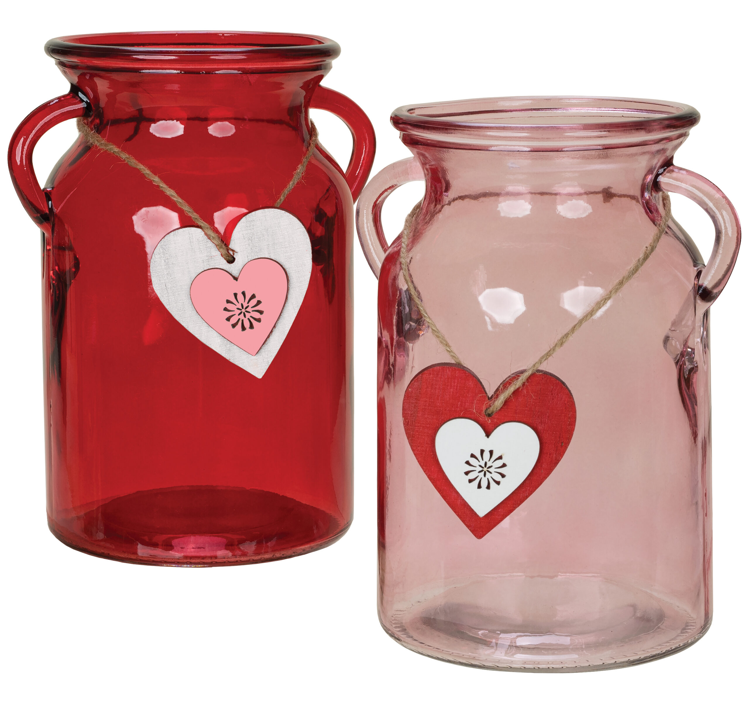 12 Piece Glass W/Hanging Heart