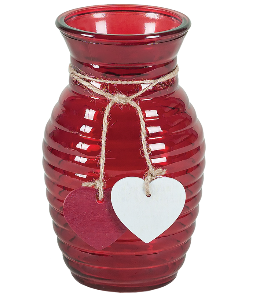12 Piece Red Glass With Hanging Heart - Image 2