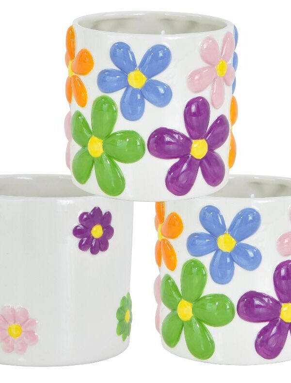 12 Piece Flower Power Ceramic Containers