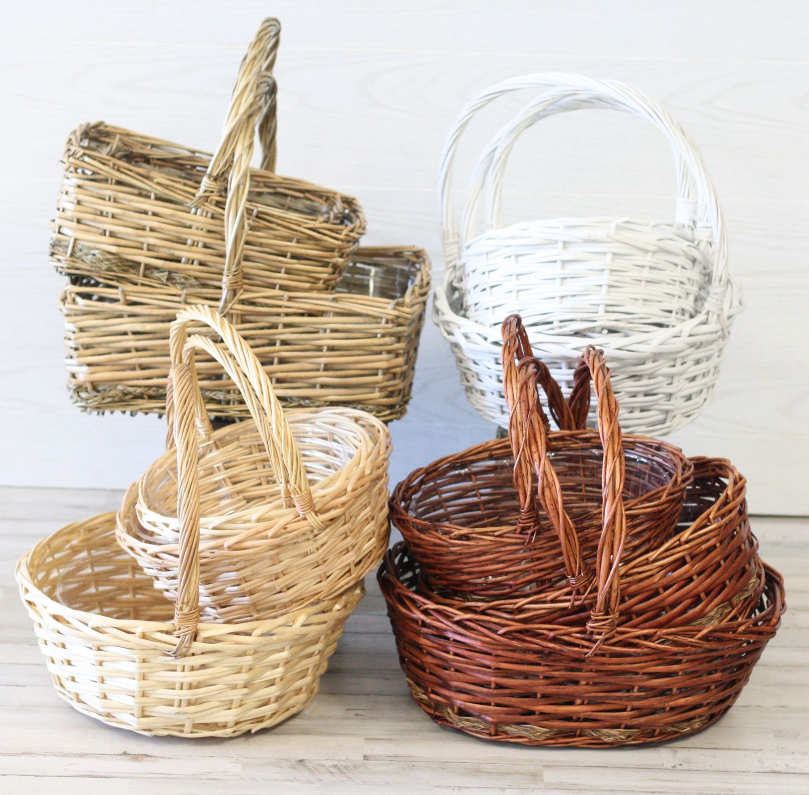 12 Piece Assorted Willow Baskets