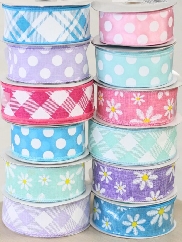 12 Rolls # 9 Groovy Daisy Ribbon