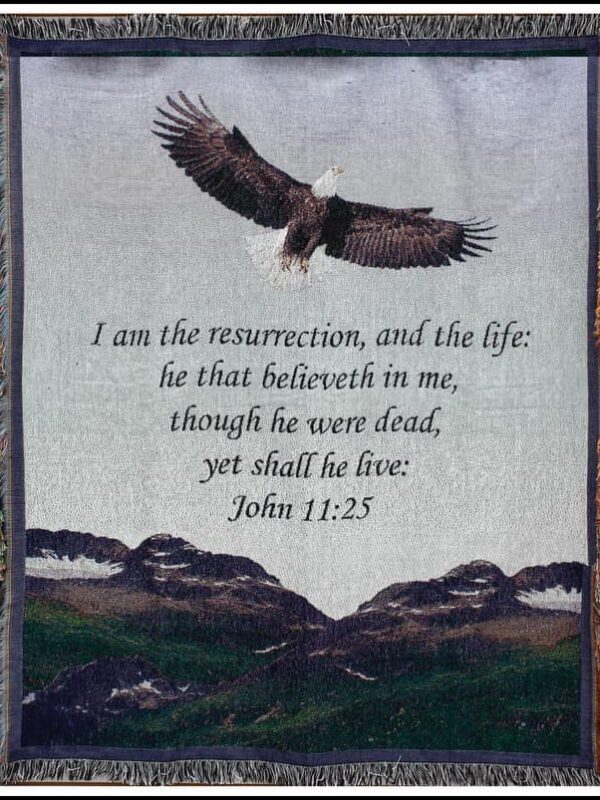 John 11:25 Sympathy Throw