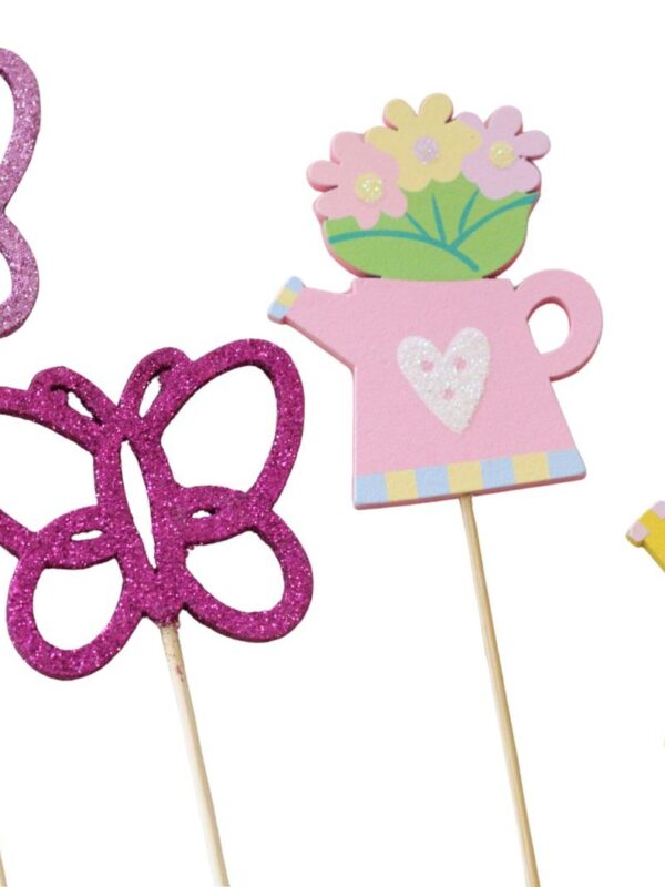 12 Piece Watering Can/Butterly Picks